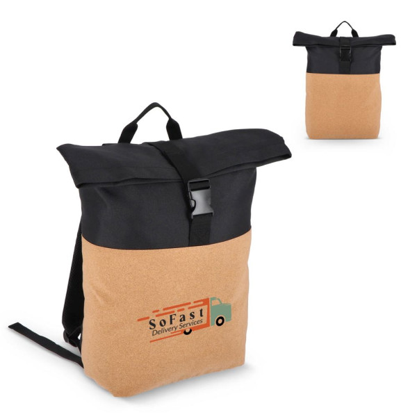 Rolltop-Rucksack Kork & R-PET 18L