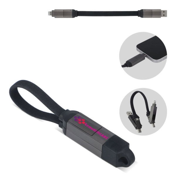 Multifunktionales 4-in-1 Kabel OTG Schlüsselanhänger Größe 60W