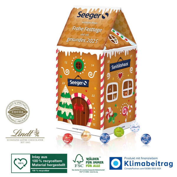 Adventskalender-Haus „XL“ mit Lindt Schokolade